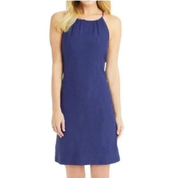 J. McLaughlin navy‎ halter style dress XS - Picture 1 of 10